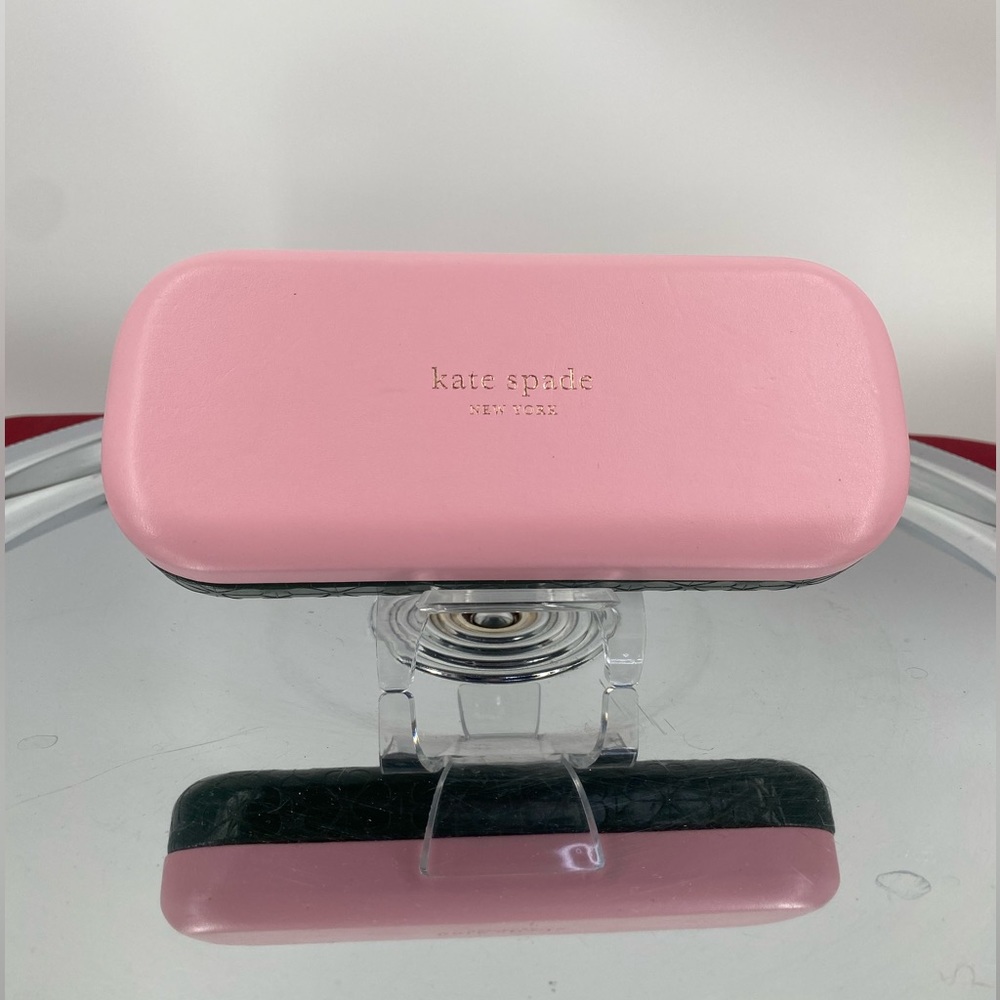 Kate Spade‎ glasses case, pink, green with new cleaning cloth
